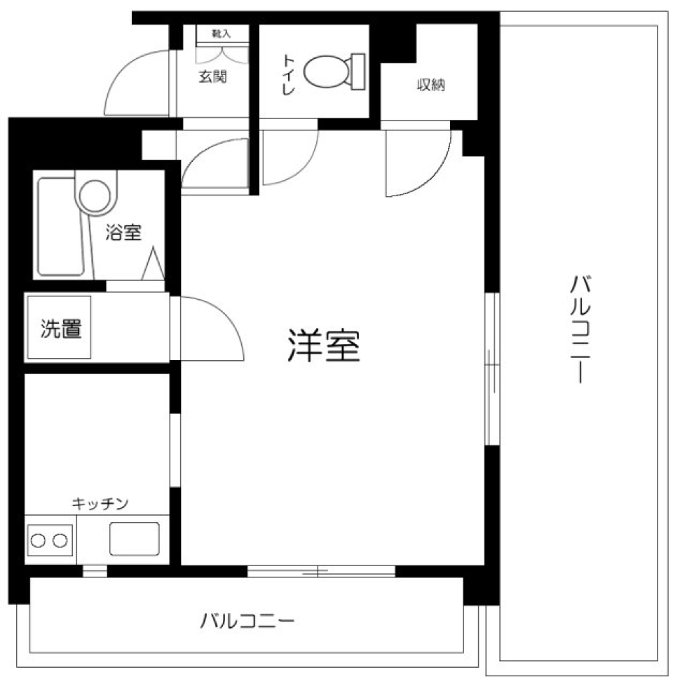 ロングアイランドガーデン　401号室［ペット可］の間取り図