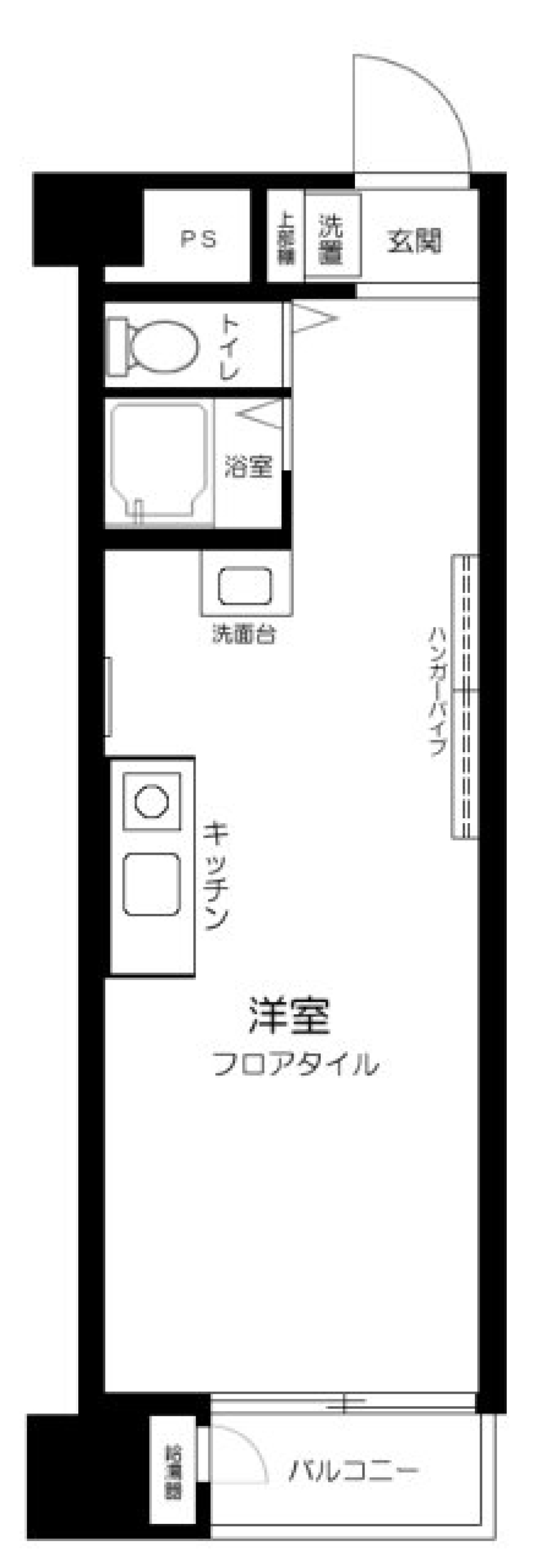 ゾンネンハイム大橋 203号室の間取り図