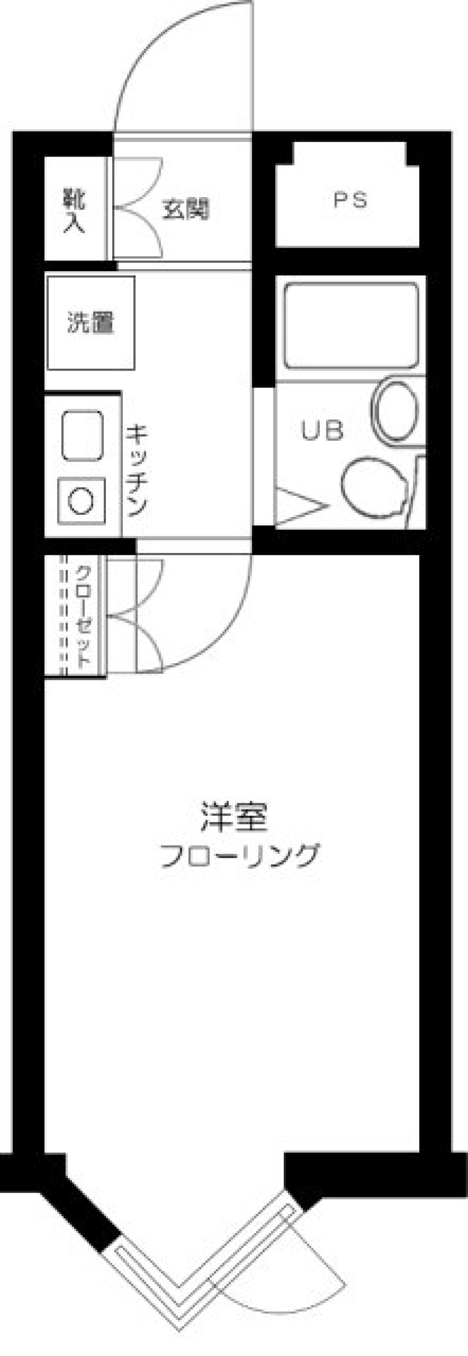 パークウェル大崎　107号室の間取り図