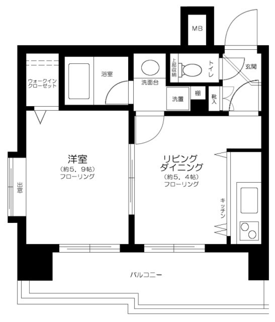 パレステュディオ笹塚　206号室の間取り図