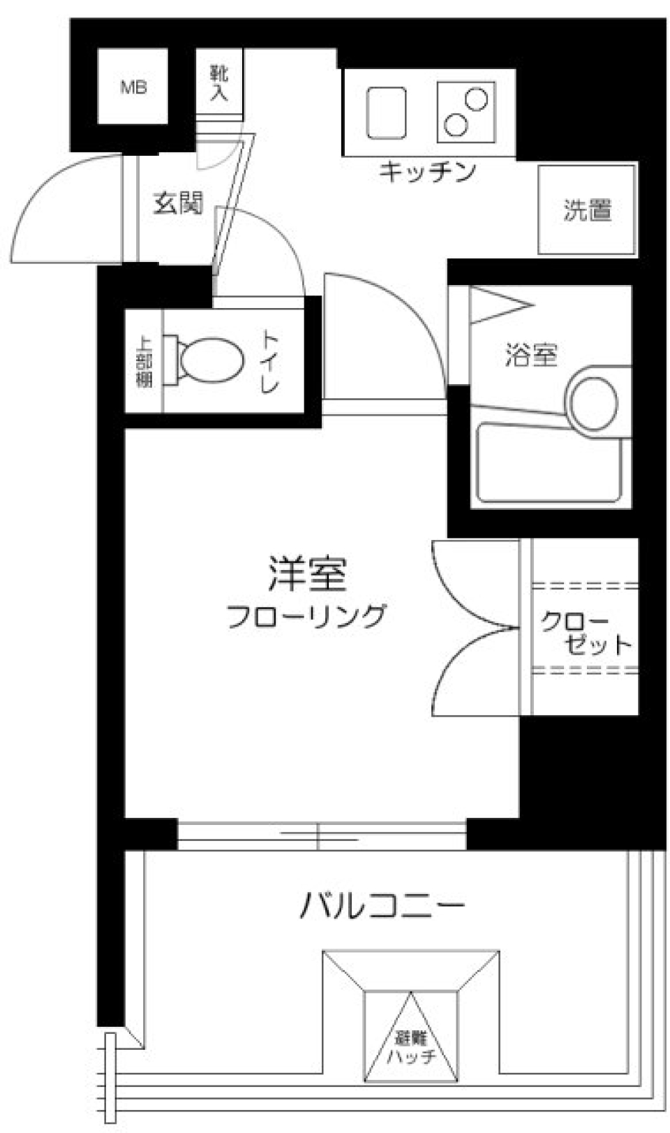 アヴィニティー品川戸越　402号室の間取り図