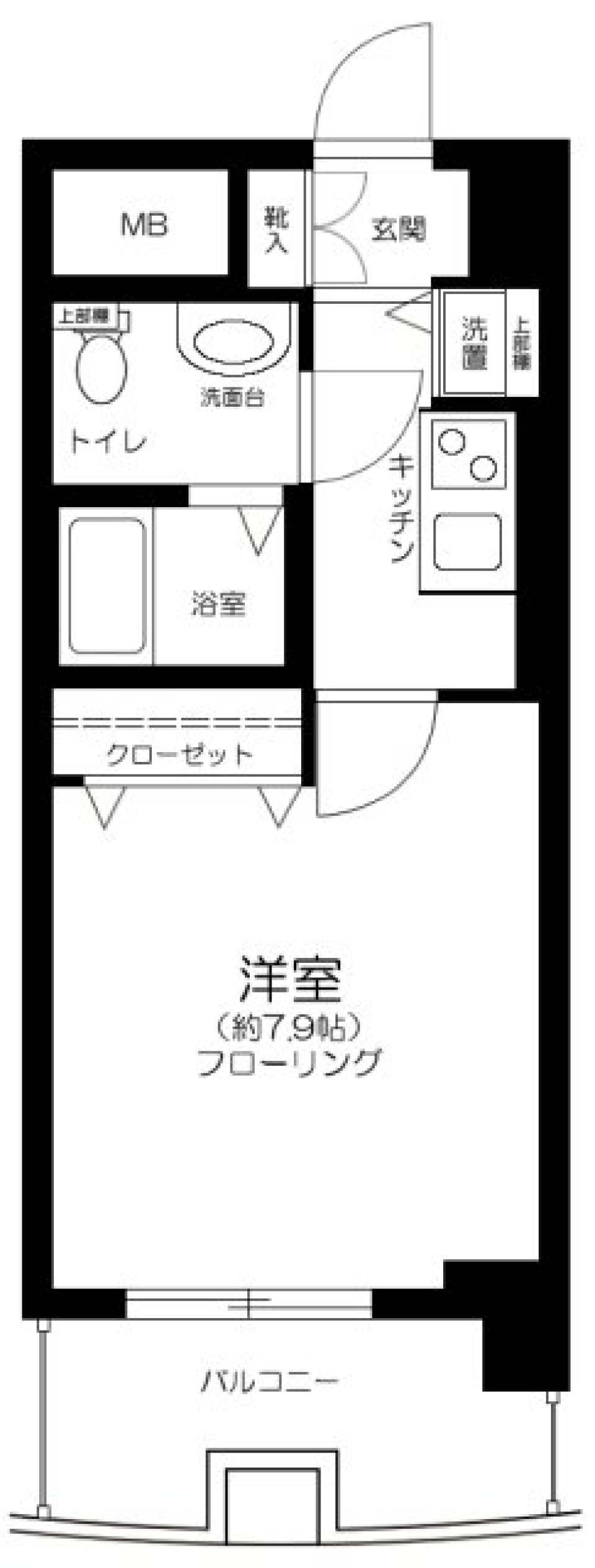 グランド・ガーラ西麻布　1402号室の間取り図