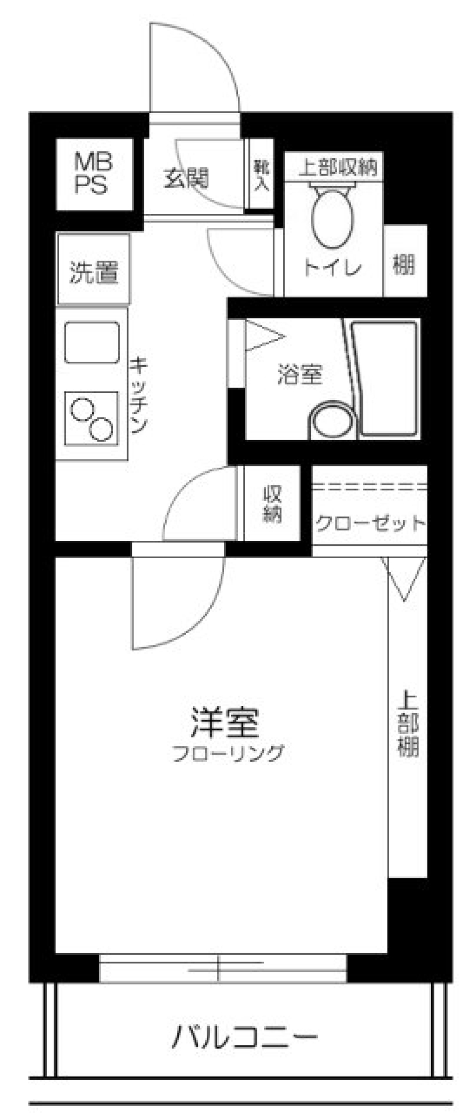 パークウェル下北沢　204号室の間取り図