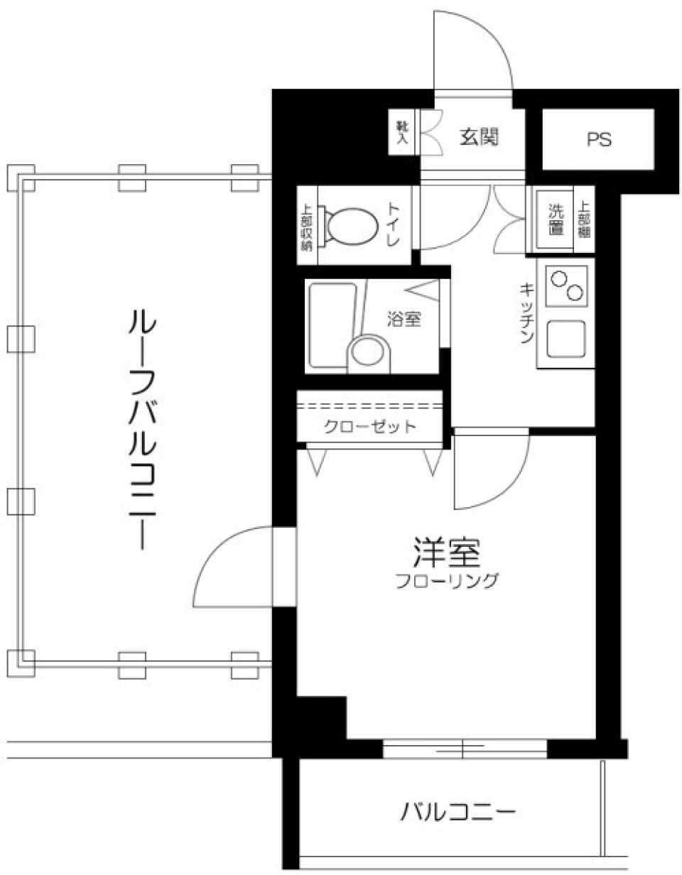 スカイコート・ヴィーダ五反田ウエスト　1404号室の間取り図