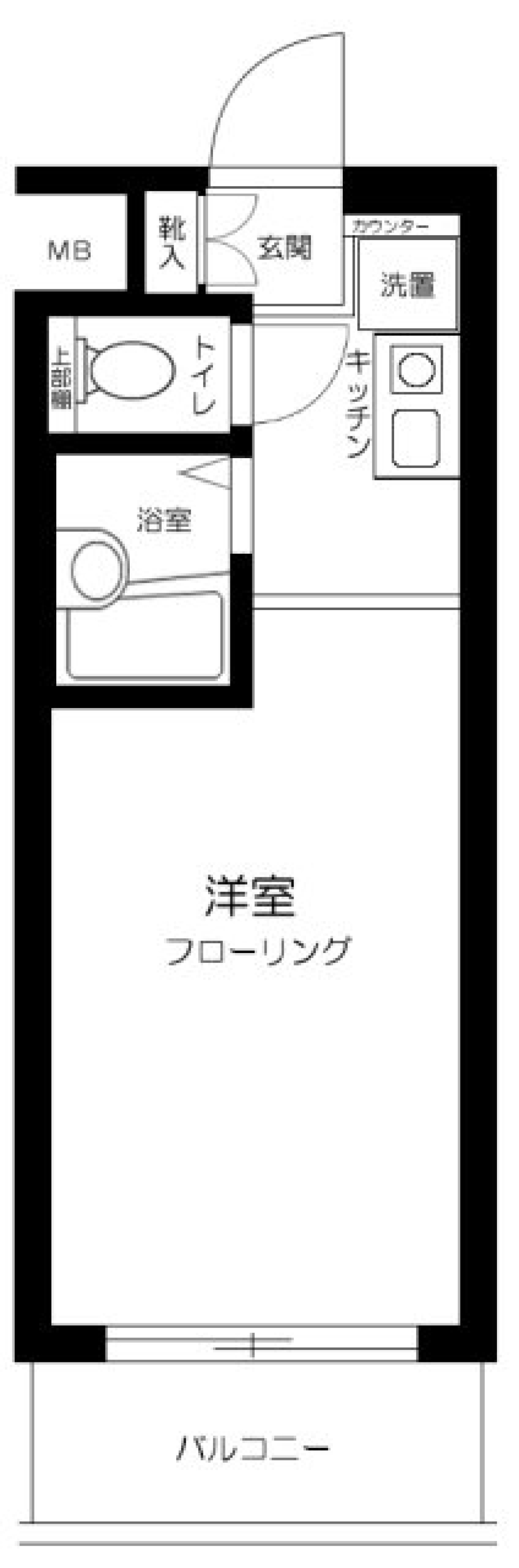 スカイコート駒場東大前　404号室の間取り図