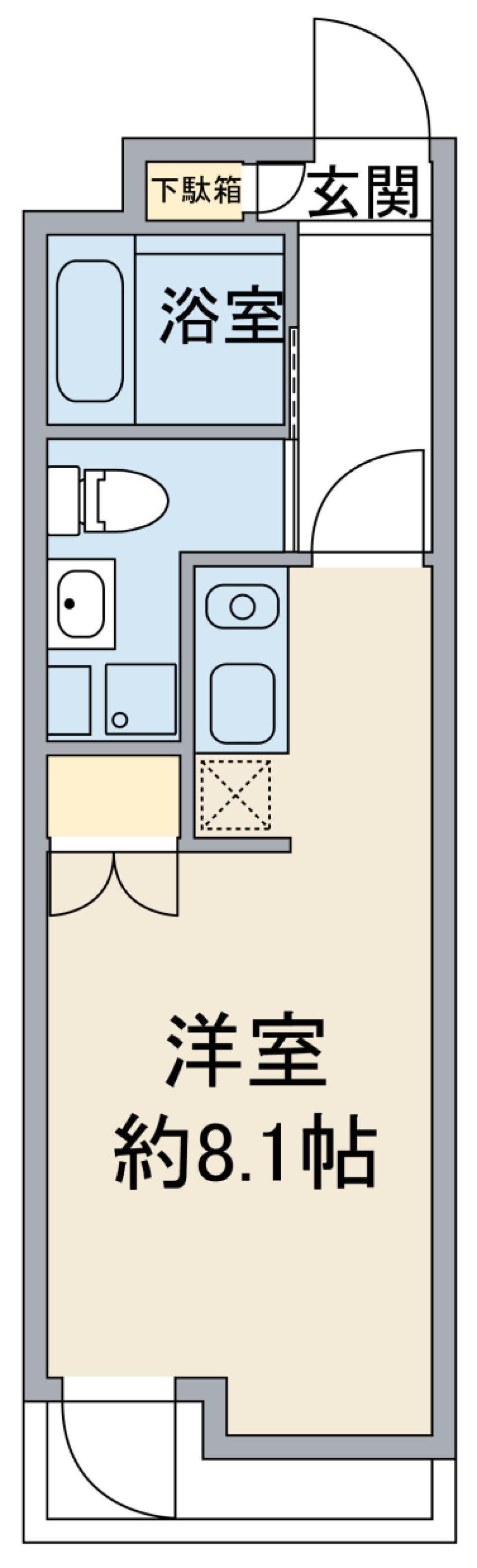 Ｗｅｓｔ４不動前　301号室の間取り図