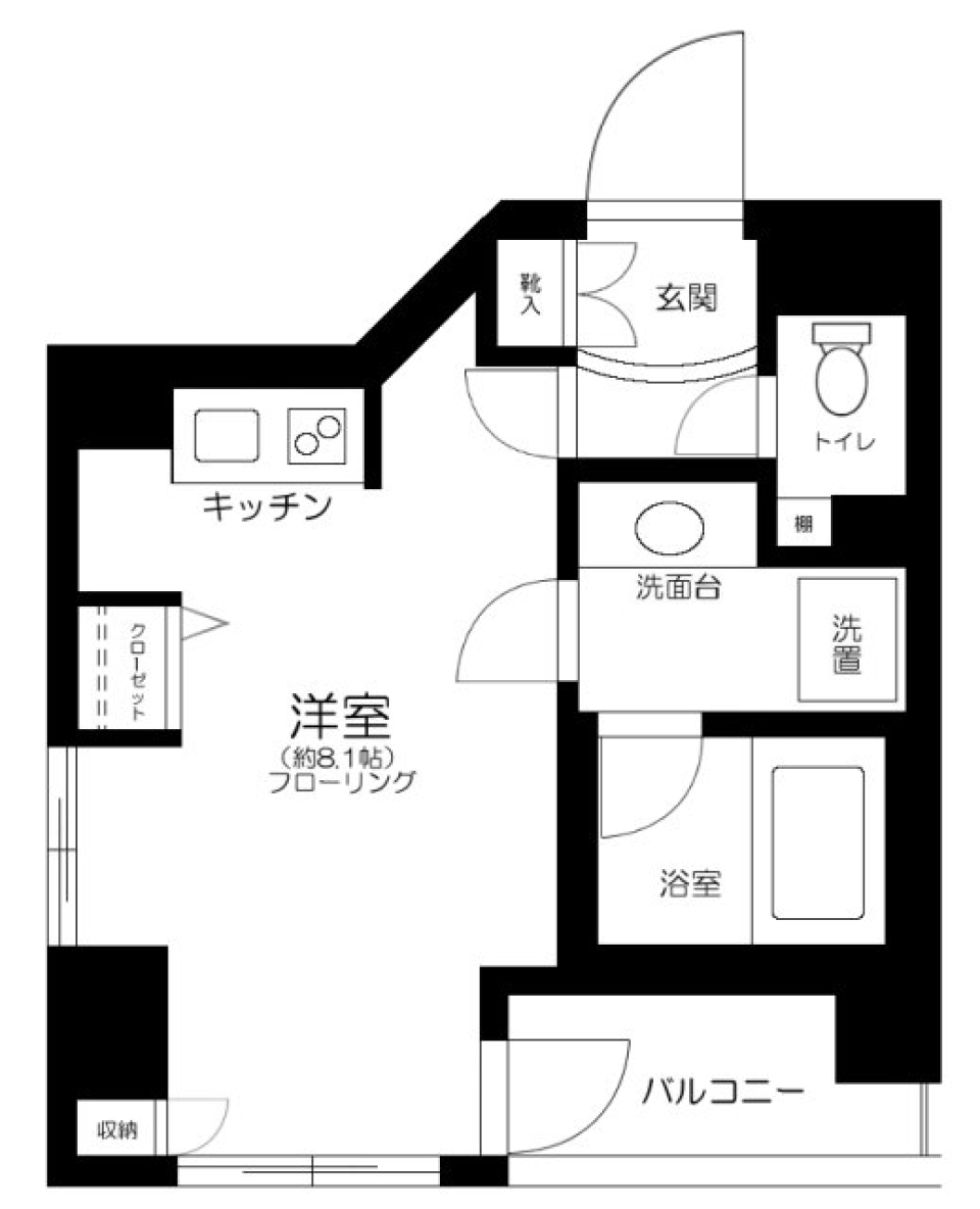 インシティ浜松町 301号室の間取り図