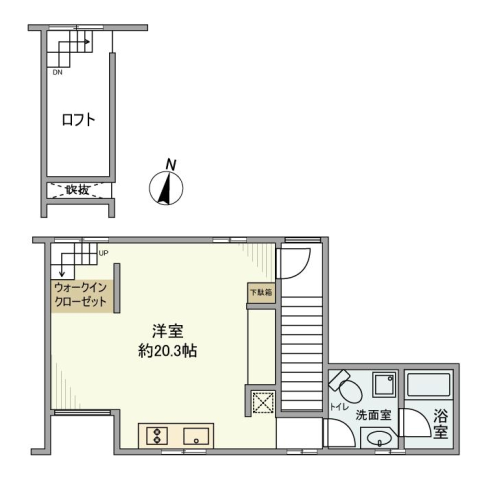 四の坂テラスＢ棟　029号室の間取り図