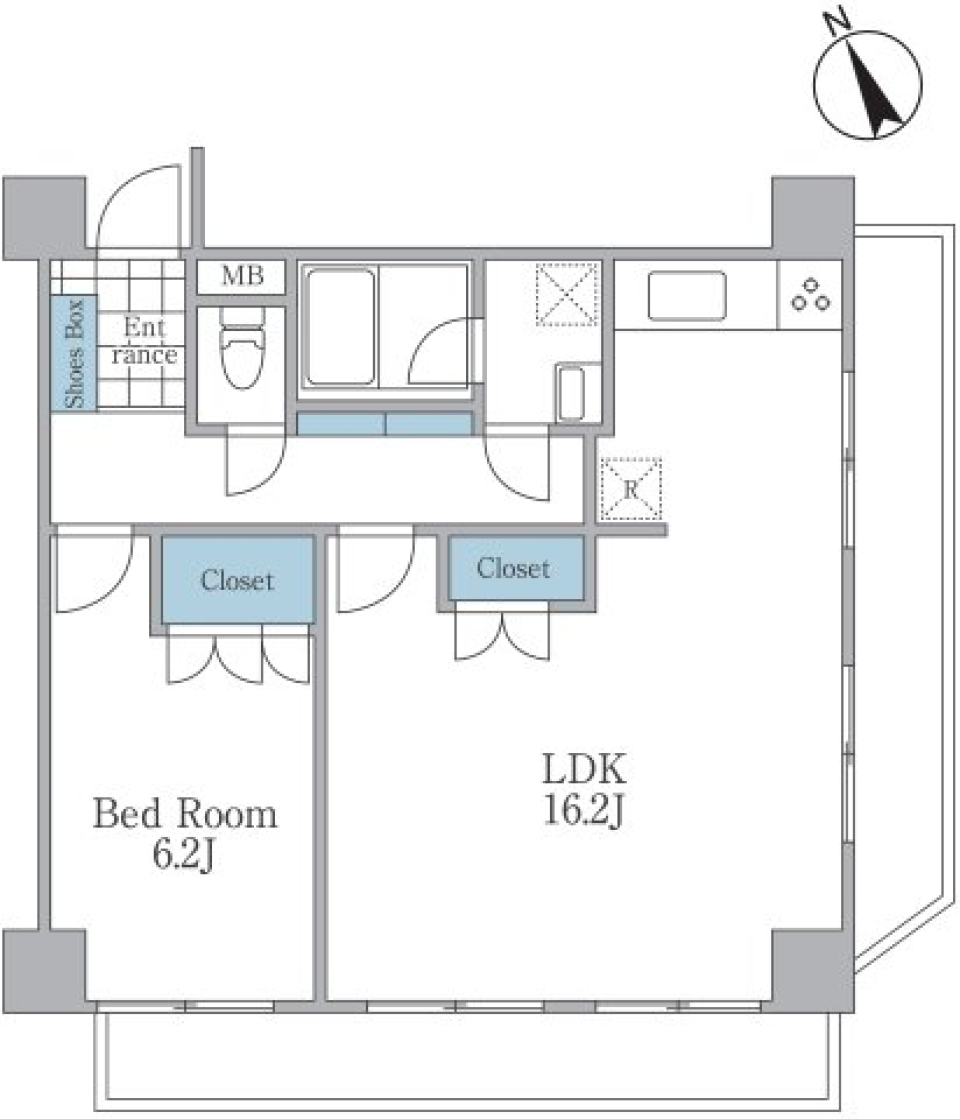 CRESCENT COURT 大森　802号室［ペット可］の間取り図