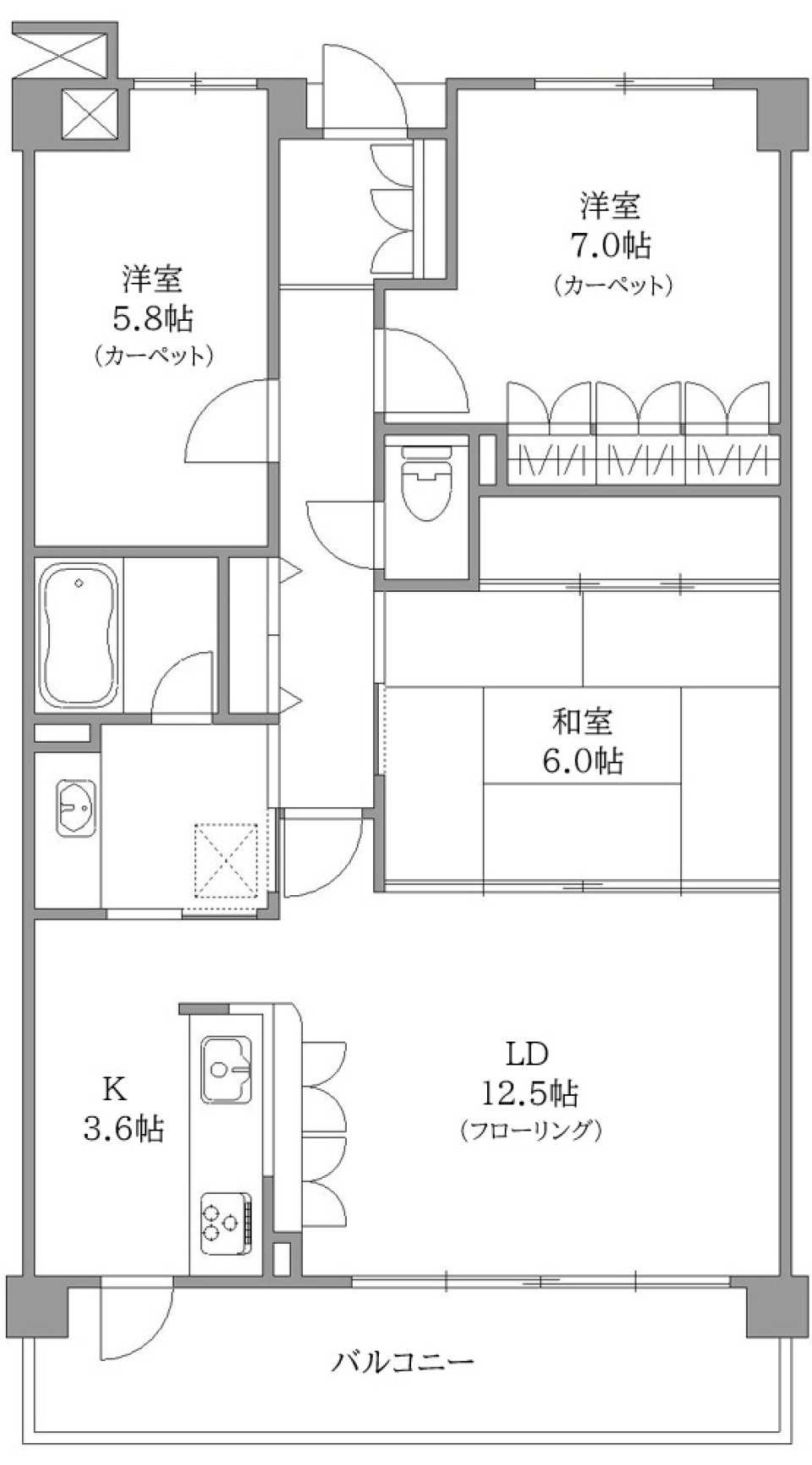 リグランド青葉台　502号室の間取り図