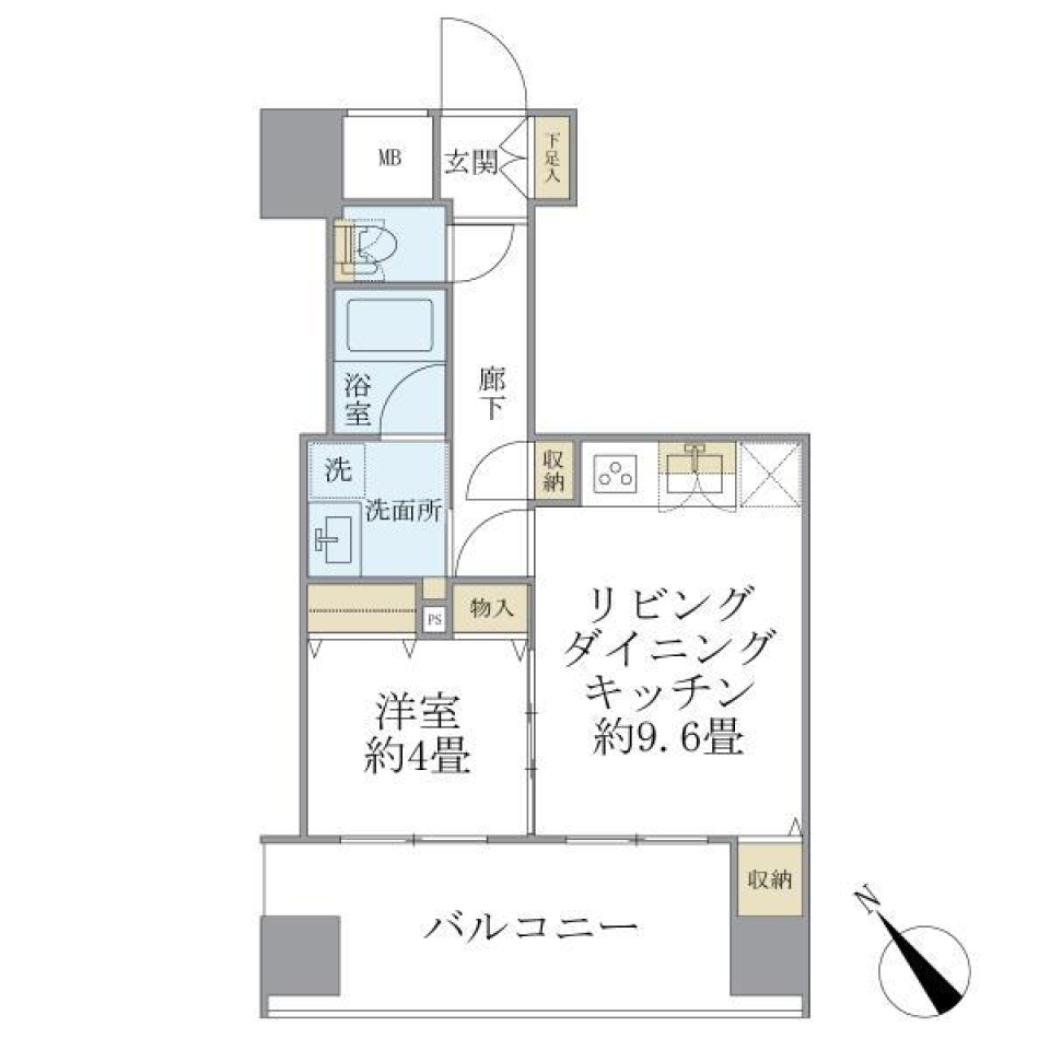 エミリブ東長崎　1103号室の間取り図