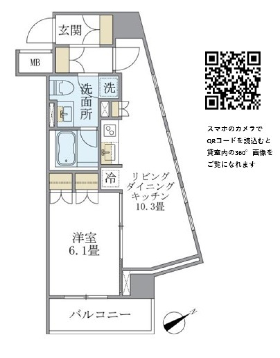 Ｂｒｉｌｌｉａ　ｉｓｔ　銀座東 505号室の間取り図