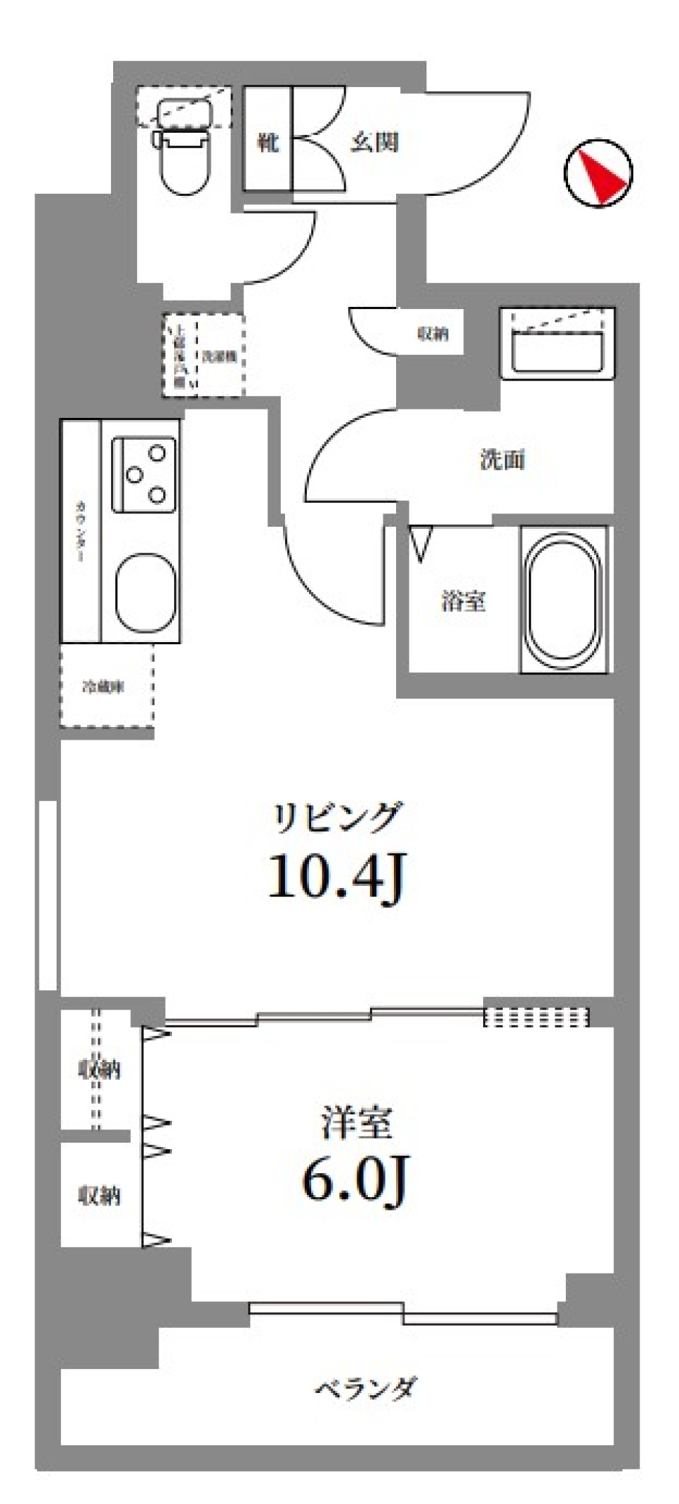 アイル東京向島弐番館　801号室の間取り図