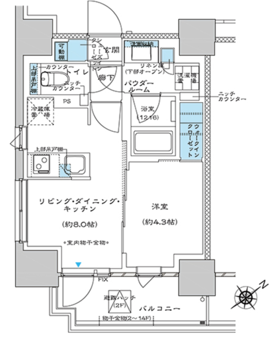 プレミスト板橋　906号室［ペット可］の間取り図