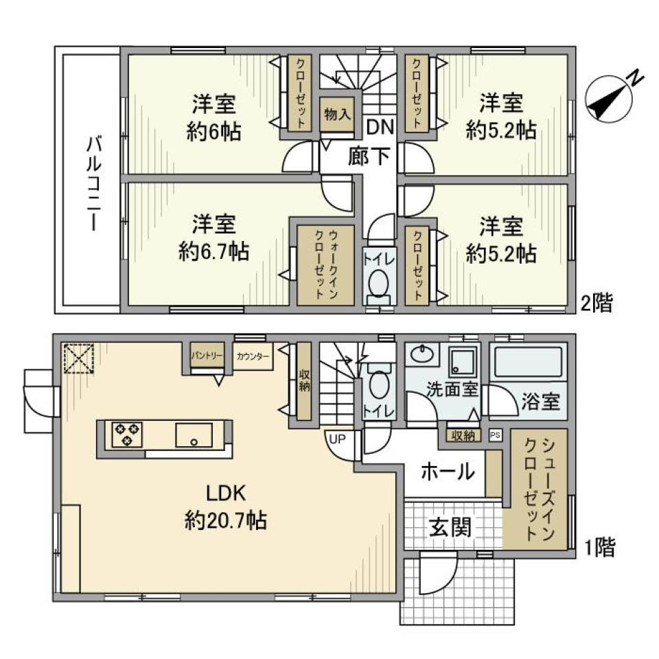 つつじが丘戸建の間取り図