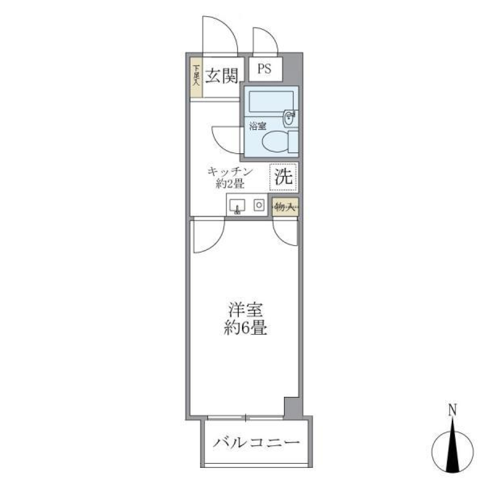 リシェス明大前　102号室の間取り図