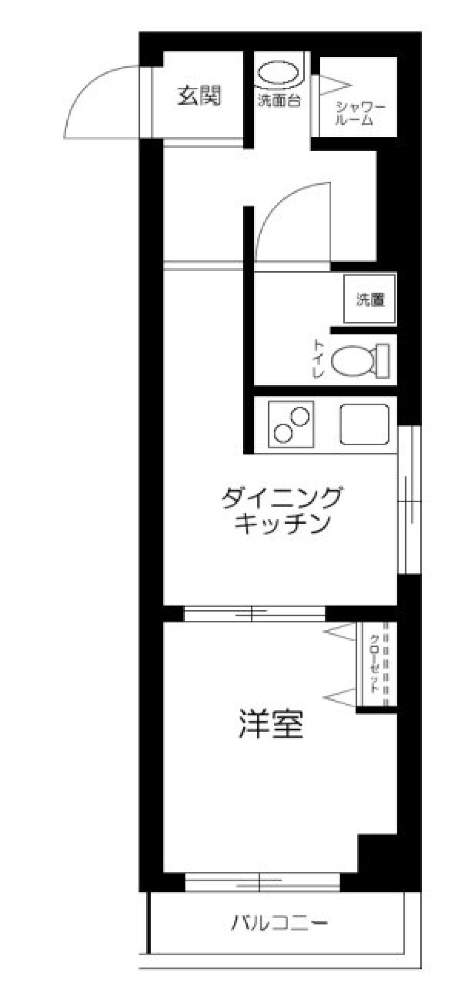 スカイコートお花茶屋　204号室の間取り図