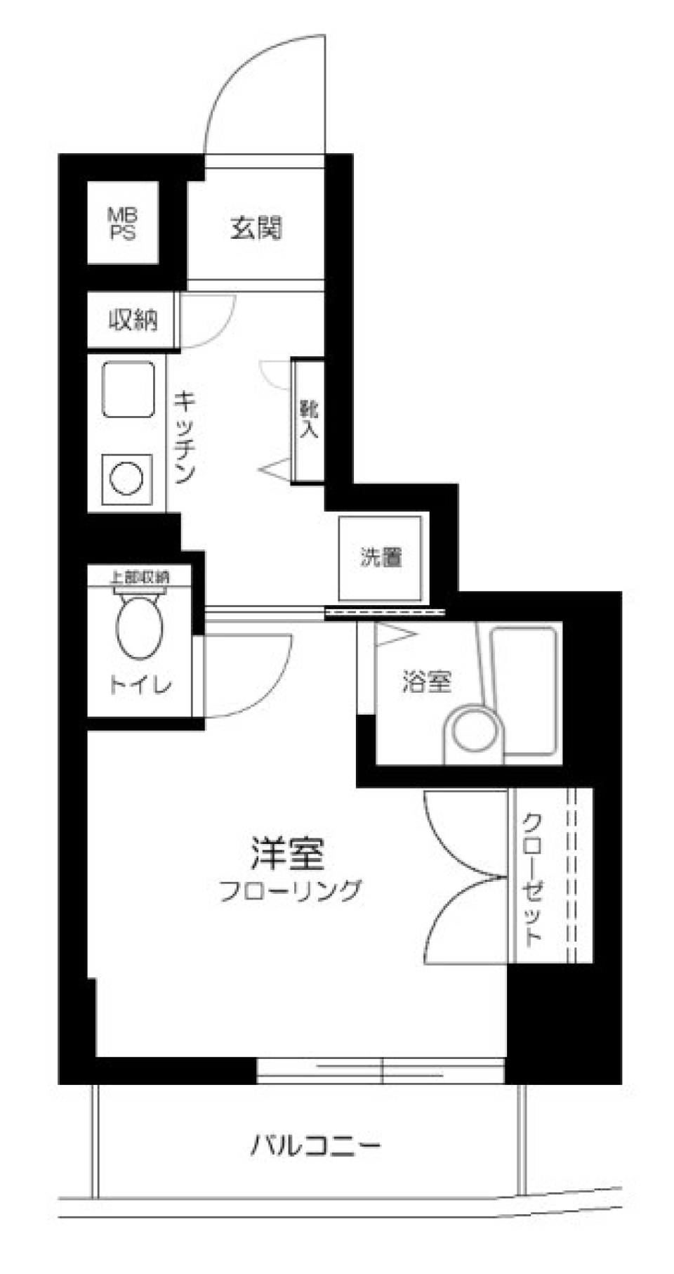 エクセリア白金高輪　802号室の間取り図