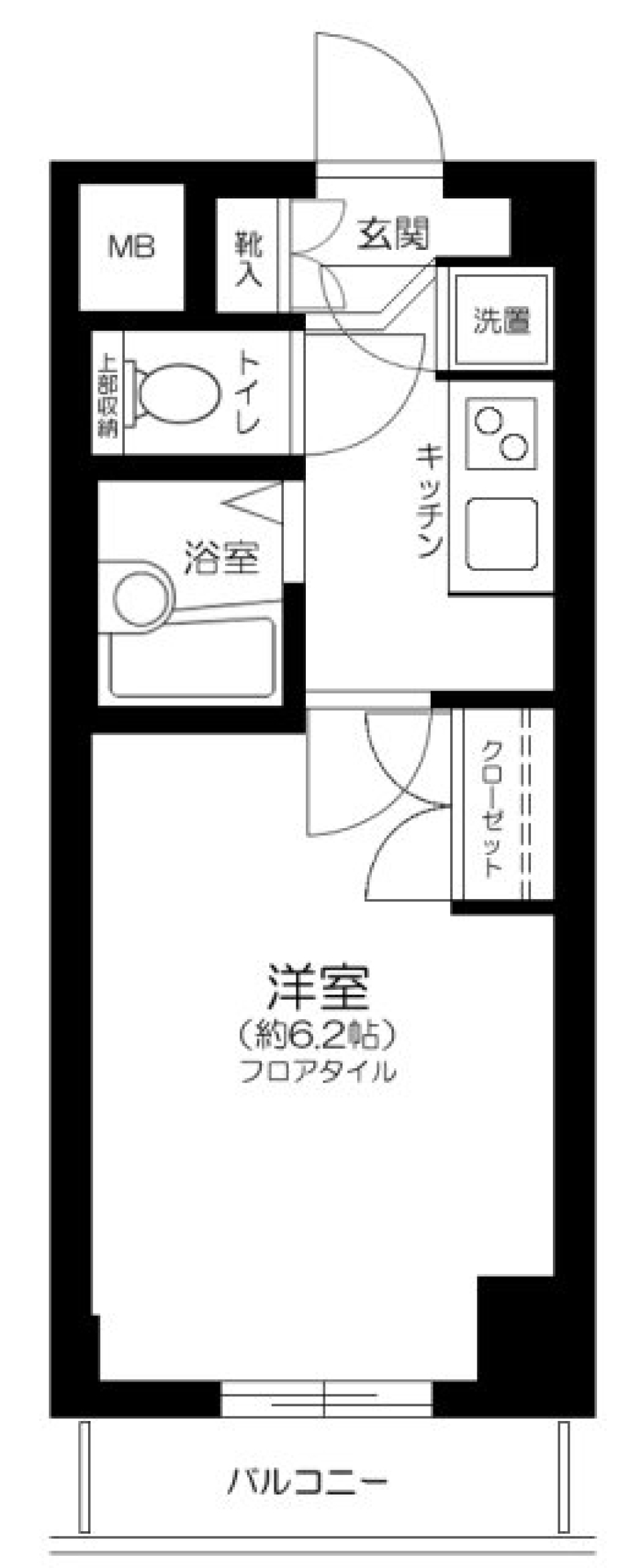 CYNTHIA FOUR-D GOTANDA-WEST　407号室の間取り図