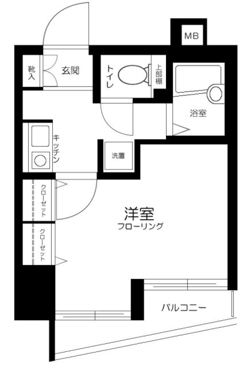 プレール麻布十番　503号室の間取り図