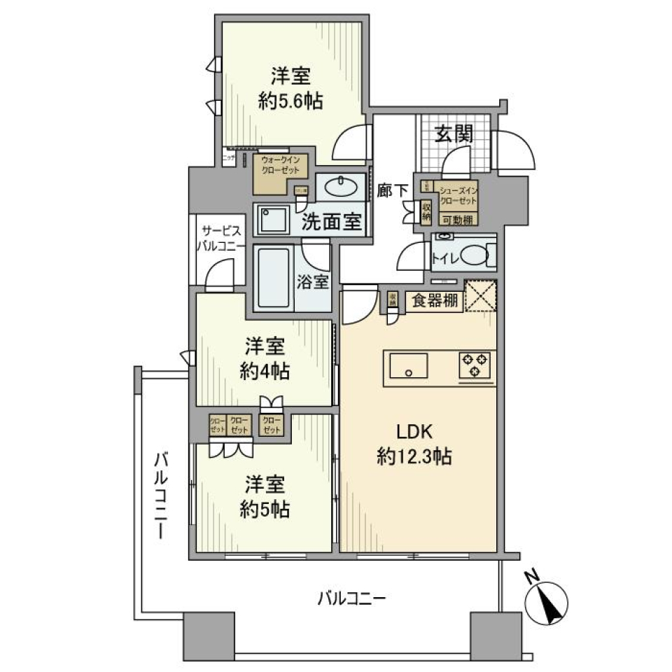 アトラス日暮里マスターコート　701号室［ペット可］の間取り図