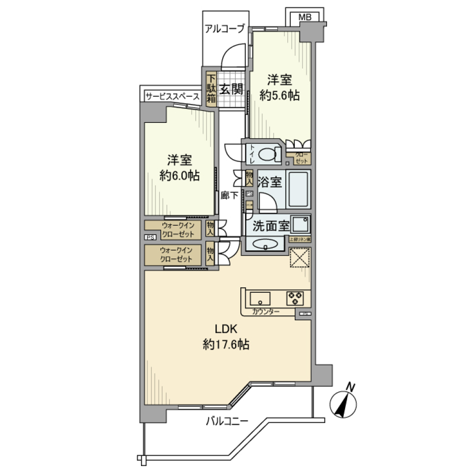 ノブレス相模大野　307号室の間取り図