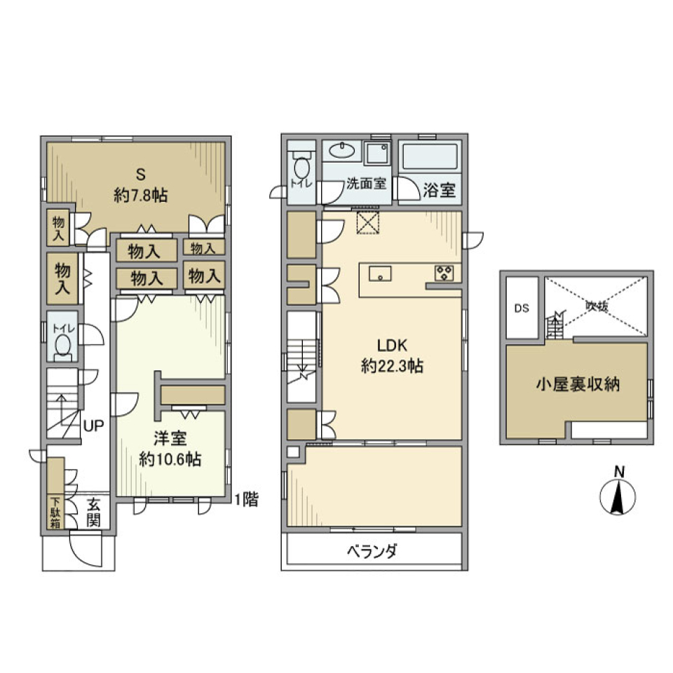 鷺宮戸建の間取り図