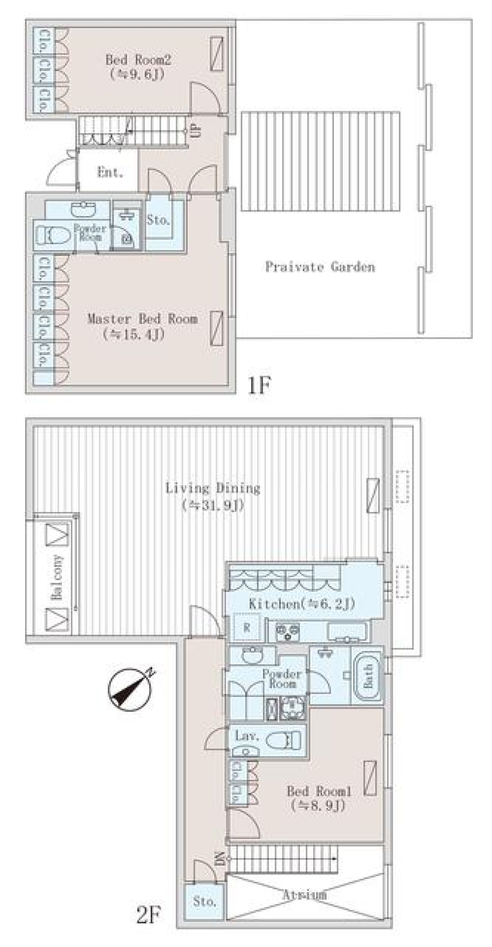 代沢レジデンス　103号室の間取り図