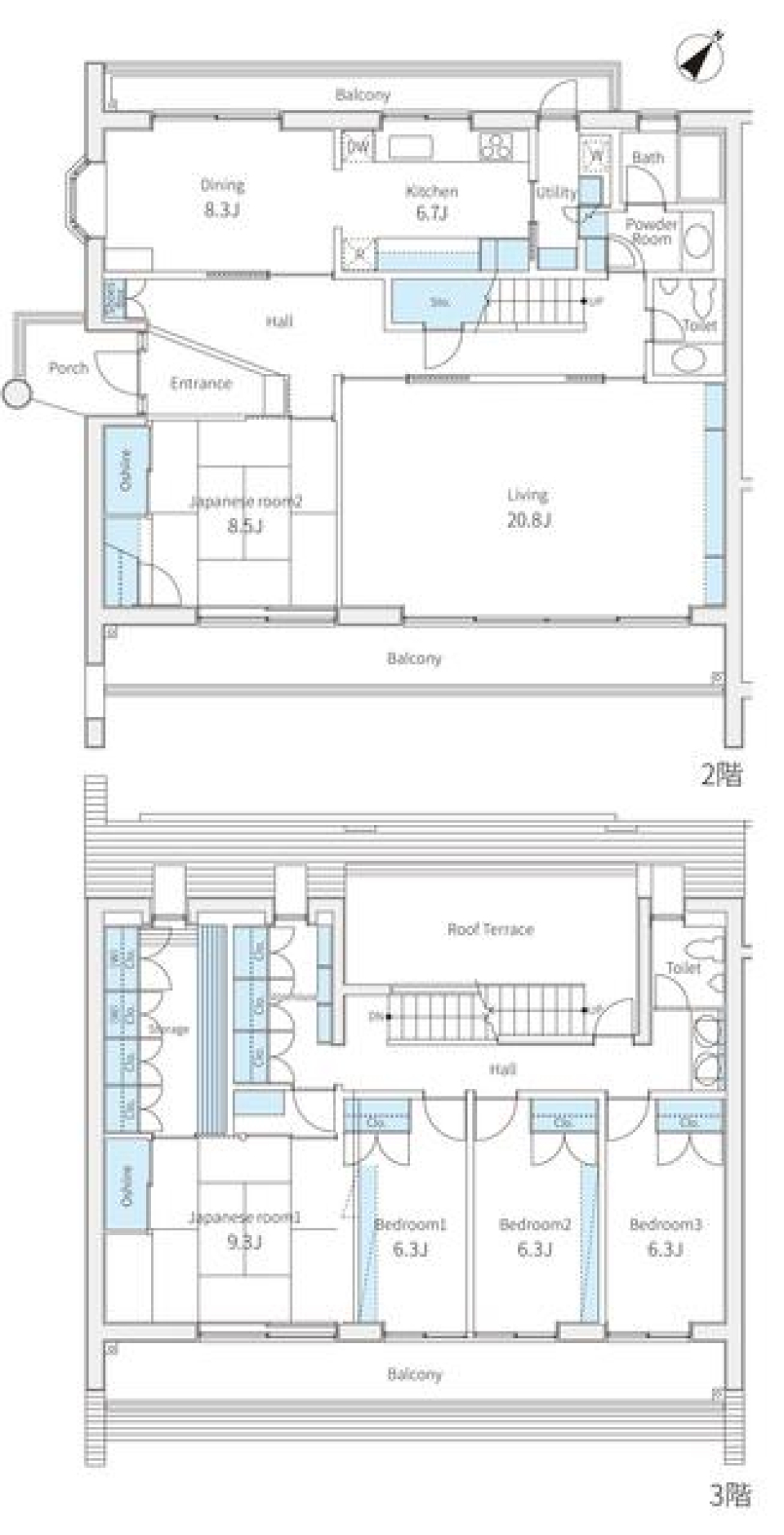 テラス三栄町　2号室［ペット可］の間取り図