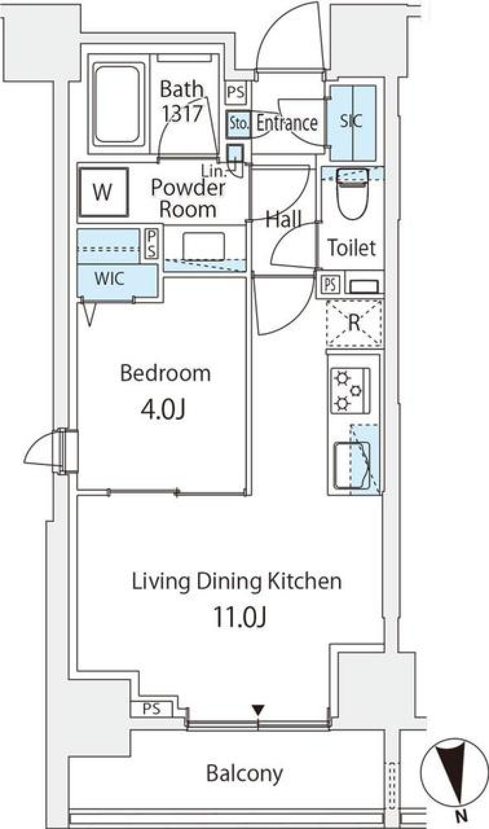 ピアース南麻布 306号室の間取り図