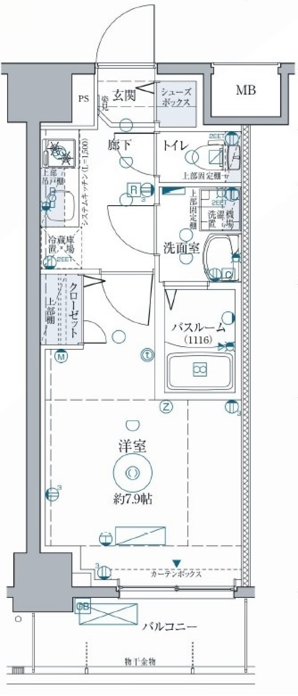 クレヴィスタ浅草Ⅱ　404号室の間取り図