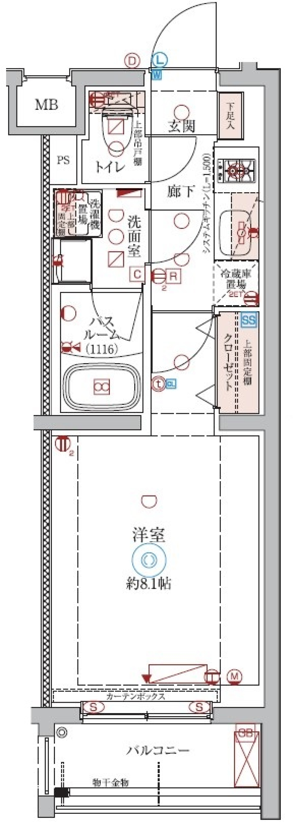 クレヴィスタ北赤羽　404号室［ペット可］の間取り図