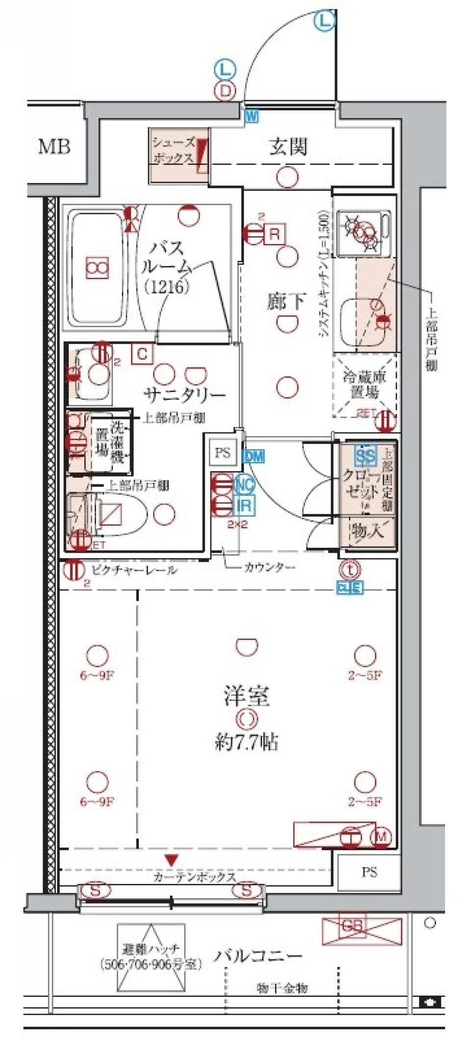 クレヴィスタ浮間舟渡　506号室［ペット可］の間取り図