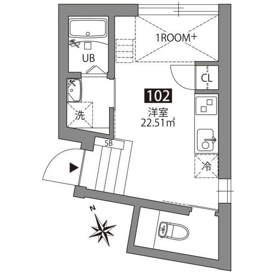 GREEN TERRACE KICHIJOJI　102号室の間取り図