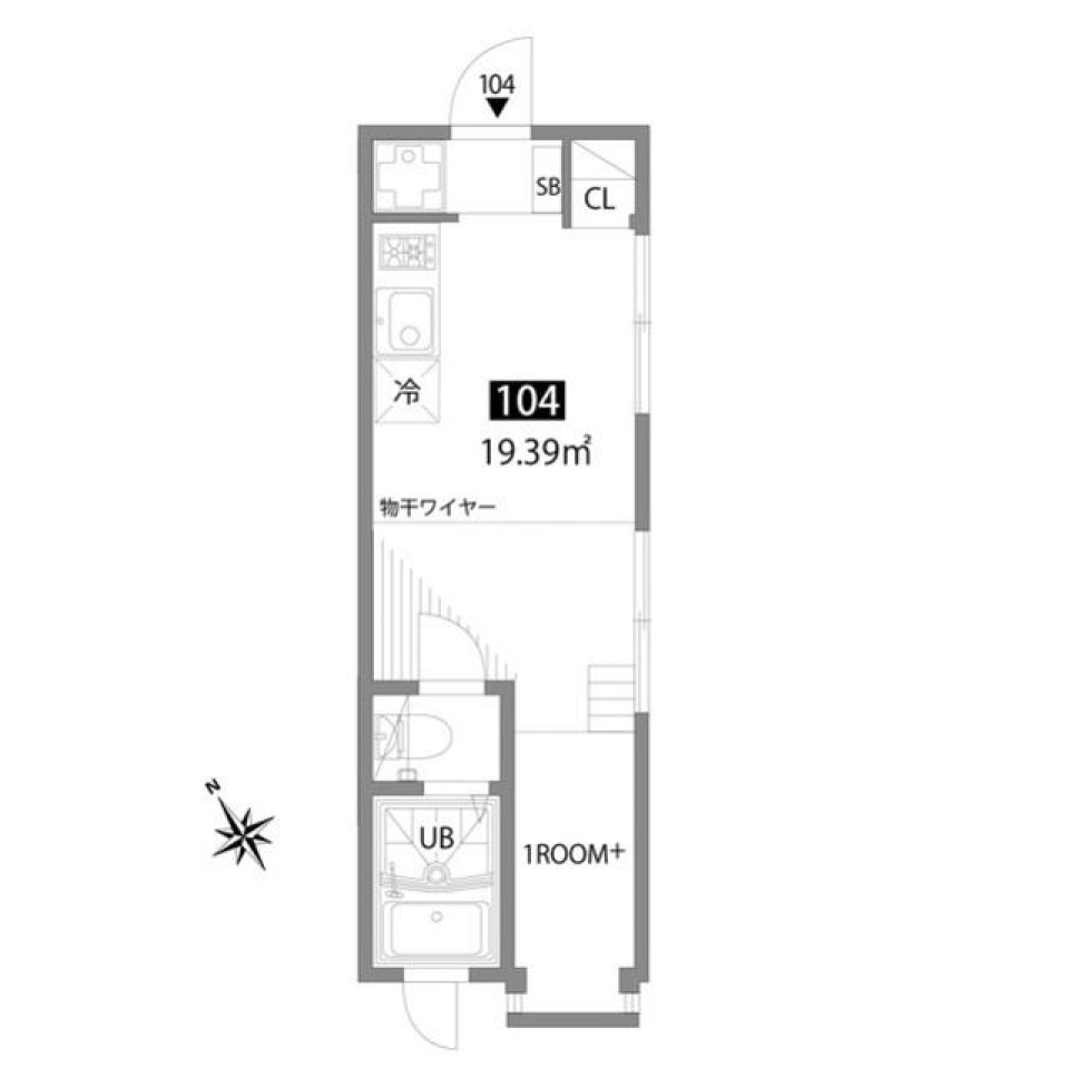 テラッツァ久我山　104号室の間取り図