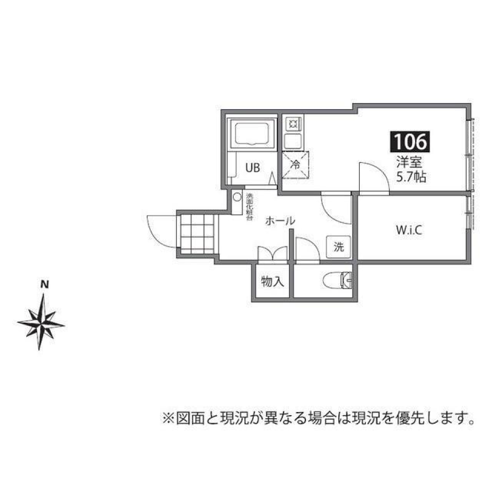 アイコート祖師ヶ谷大蔵　106号室の間取り図