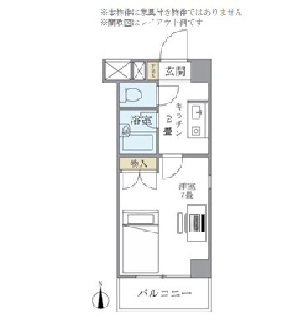 ポプラハウス　601号室の間取り図