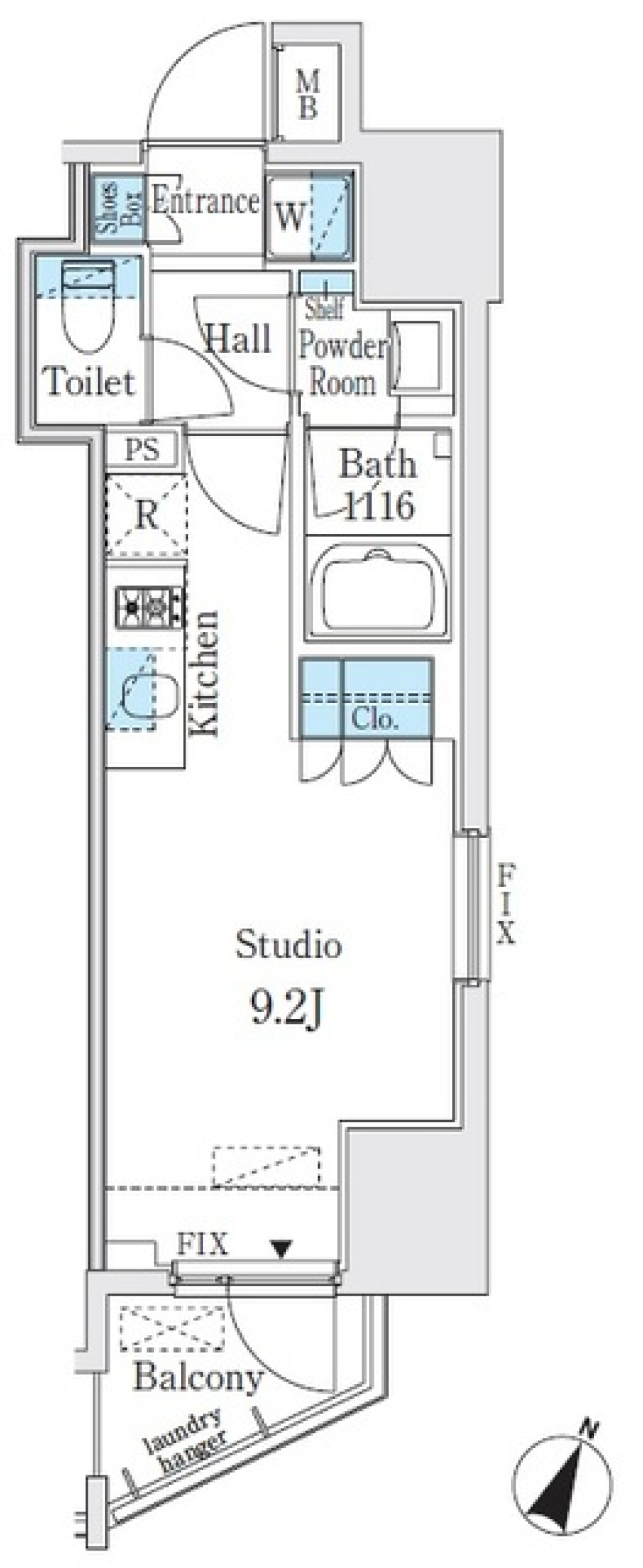 ＧＬＡＣＩＥＲ神保町（グラシアジンボウチョウ）　904号室の間取り図