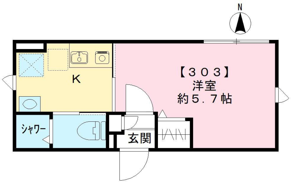 THE ROOM’S 大森町駅前　303号室の間取り図