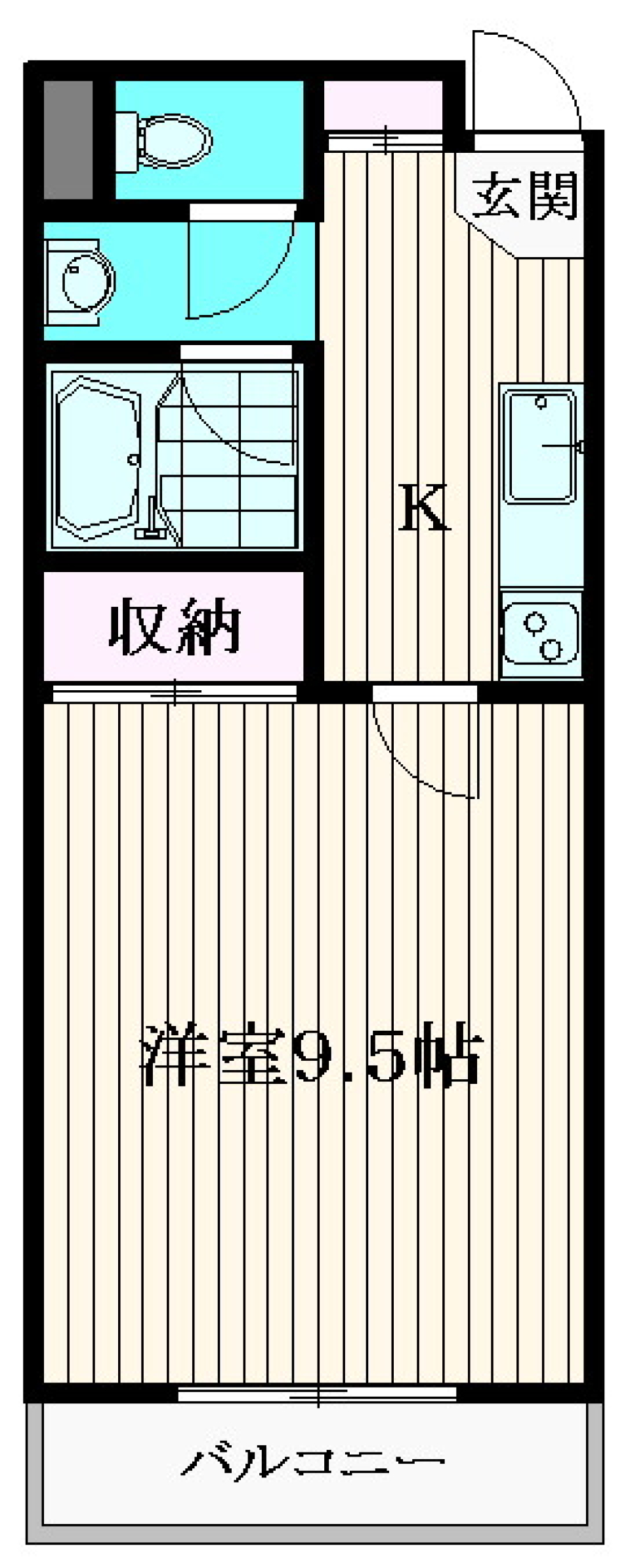 メルベイユⅡ　103号室の間取り図