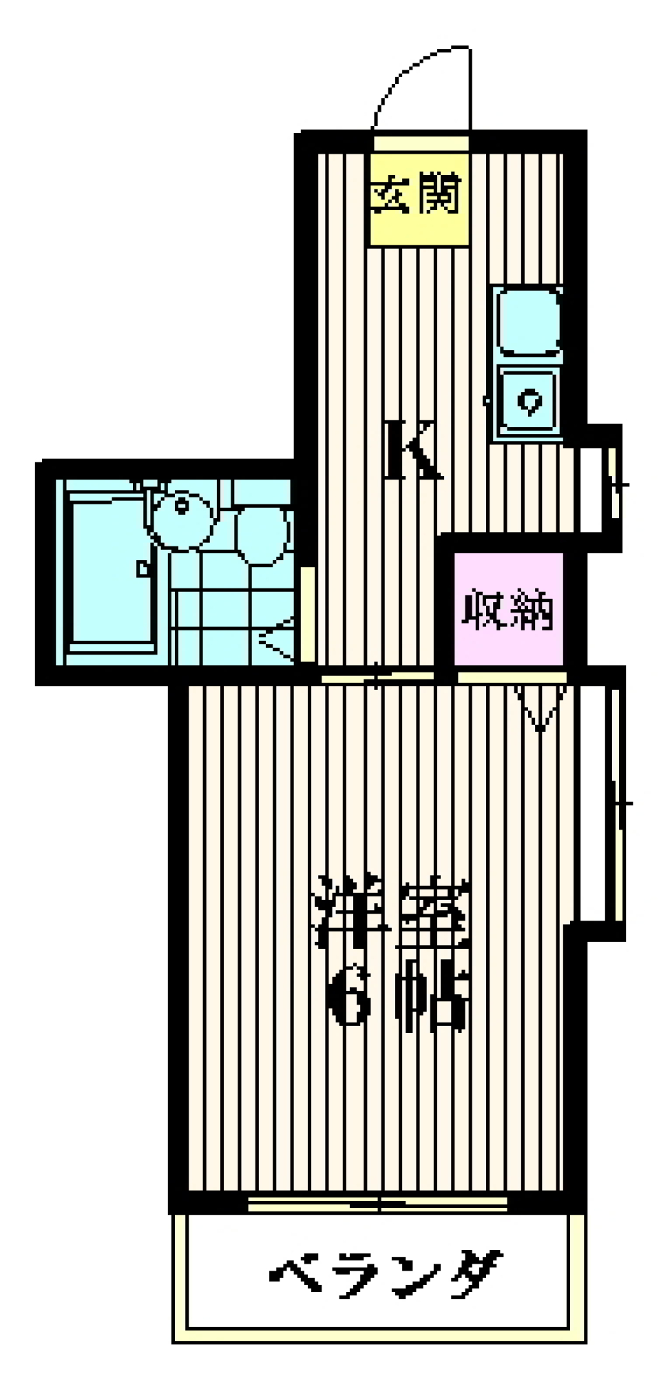 S・FLAT　208号室［ペット可］の間取り図