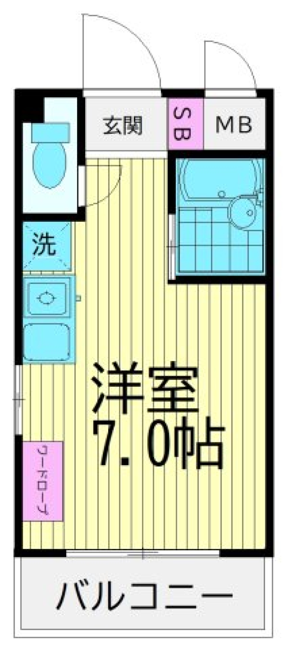 蓮沼ハイム　101号室の間取り図