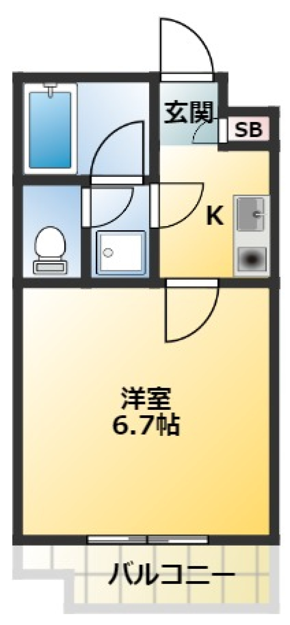 ロジェ高井戸 壱番館　205号室の間取り図