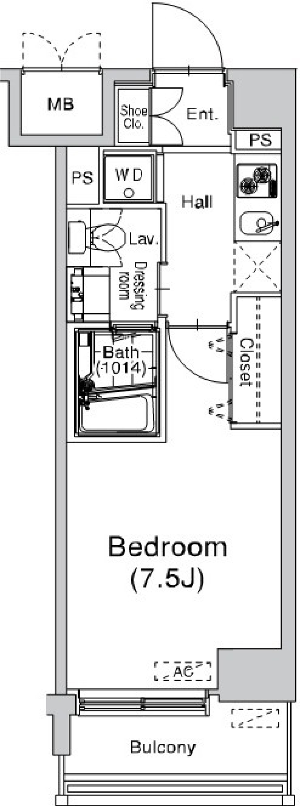 プラウドフラット仙川　204号室の間取り図