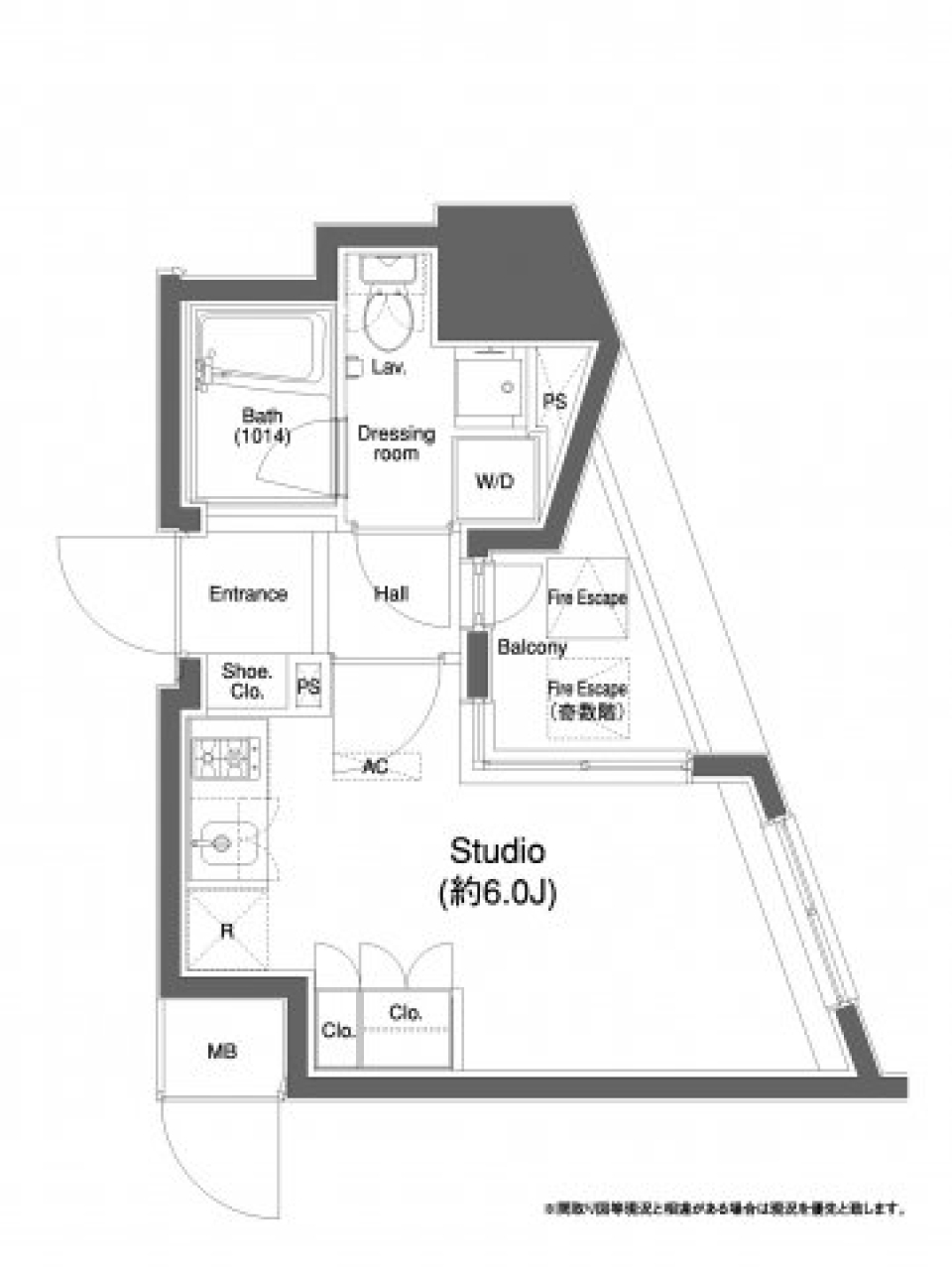 プラウドフラット白金高輪　601号室［ペット可］の間取り図