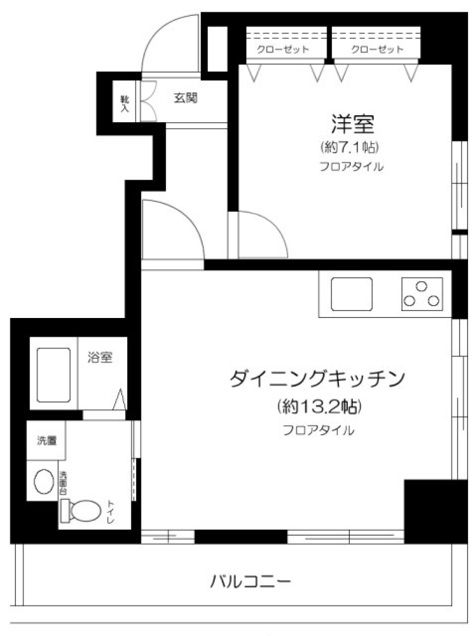 ＤｅＬＣＣＳ 中野新橋　702号室の間取り図