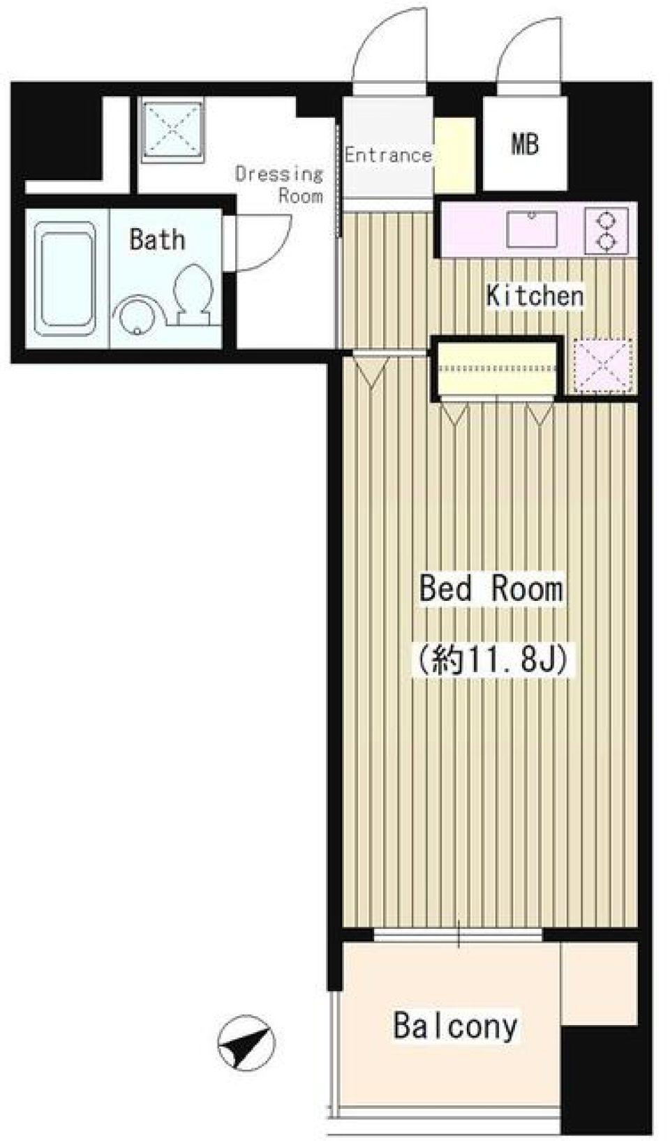 ＪＵＮ　ＨＡＮＡＢＩ　501号室［ペット可］の間取り図