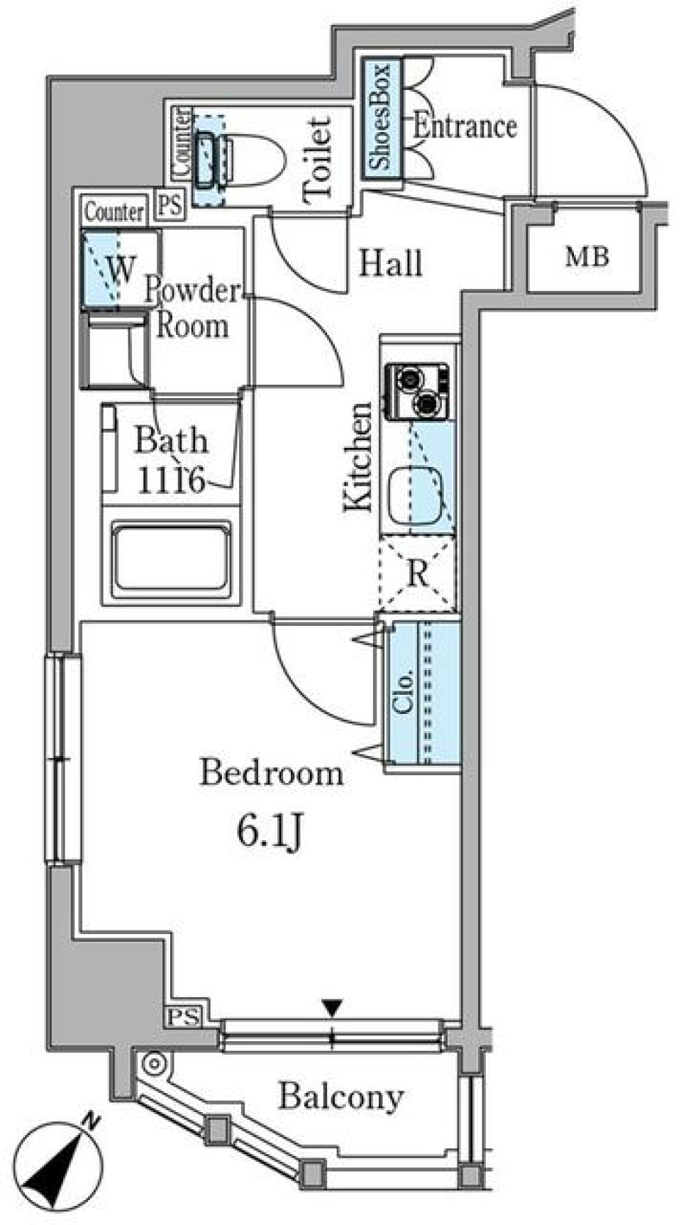 ＲＩＯＰＲＡＤＯ赤坂　204号室の間取り図