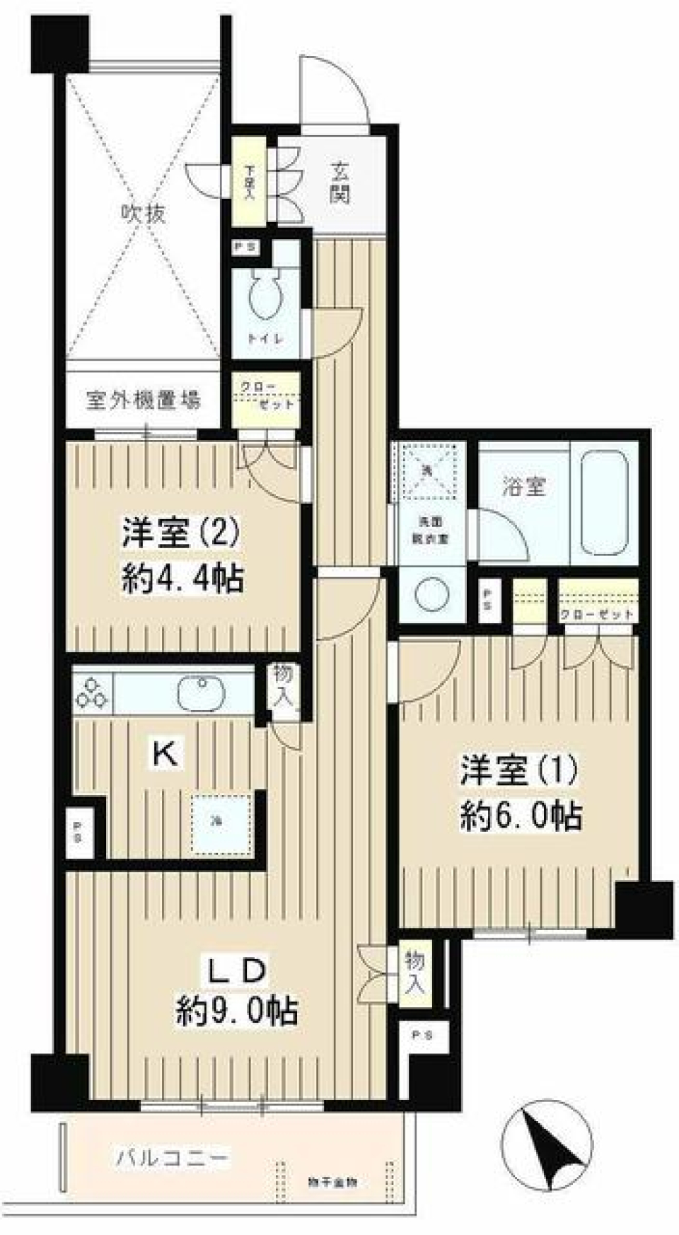 ピュアステージ千歳船橋　307号室の間取り図