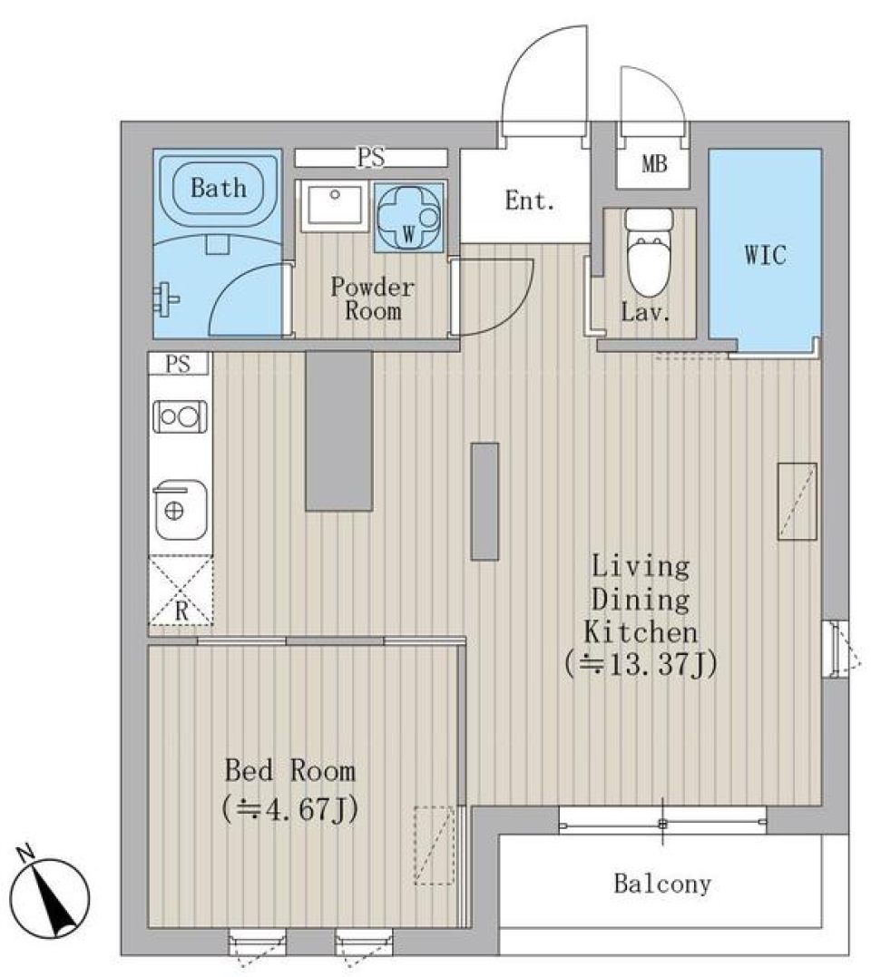 ルーチェ学芸大学 304号室の間取り図